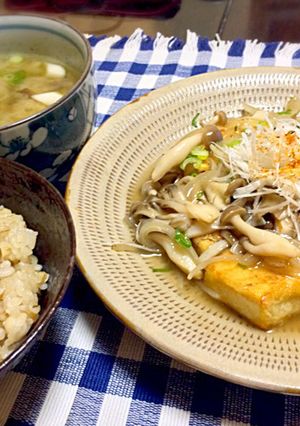 お豆腐のきのこあんかけ-レシピのメイン写真