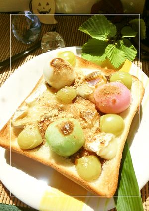 おだんご×カマンの黒蜜きな粉トースト-レシピのメイン写真