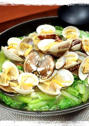 アサリと小松菜のオイスター香味蒸し-レシピのメイン写真
