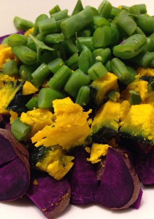 紫いもとかぼちゃの秋野菜サラダ-レシピのメイン写真