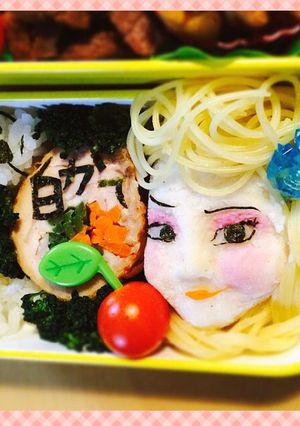 エルサとオラフのキャラ弁（卵、乳不使用）-レシピのメイン写真