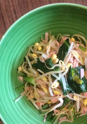 レンチンっ！豆もやしの和風温野菜-レシピのメイン写真