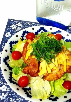 ササミの唐揚げ~チーズと大葉をのせて-レシピのメイン写真