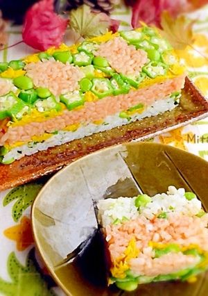 菊の行楽押し寿司-レシピのメイン写真