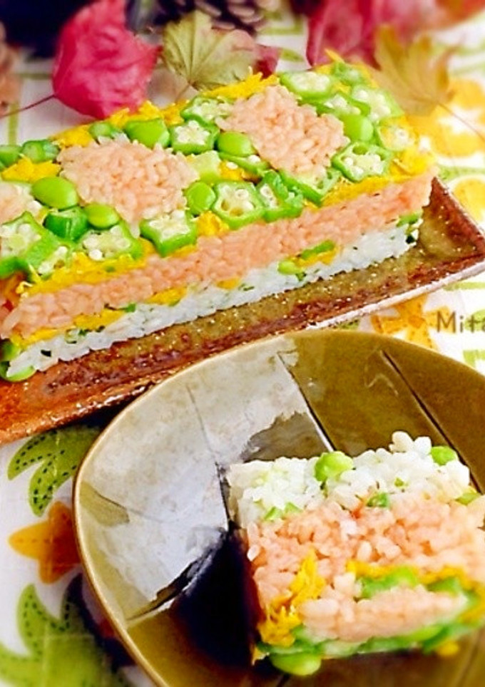 菊の行楽押し寿司-レシピのメイン写真