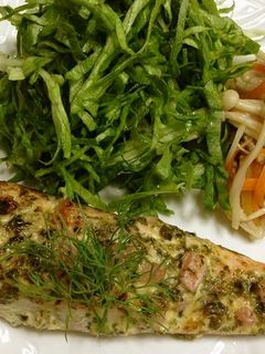 秋鮭のマヨグルトタルタル焼き-レシピのメイン写真