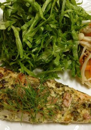 秋鮭のマヨグルトタルタル焼き-レシピのメイン写真
