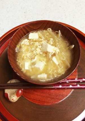 早!安!美味!もやし炒めの味噌汁-レシピのメイン写真