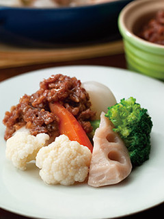 旬野菜のスープ煮肉味噌がけ-レシピのメイン写真