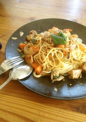 牛乳で作るカルボナーラ風パスタ-レシピのメイン写真