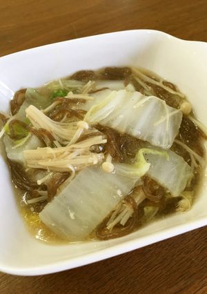 糀の実まいたけ昆布で作る白菜のとろとろ煮-レシピのメイン写真