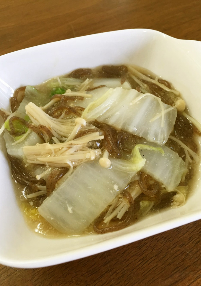 糀の実まいたけ昆布で作る白菜のとろとろ煮-レシピのメイン写真