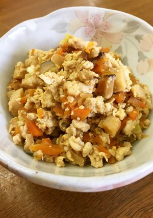 糀の実で作るヘルシー炒り豆腐-レシピのメイン写真