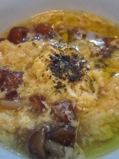 つるんとした食感!なめこの味噌汁の卵とじ-レシピのメイン写真