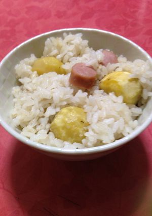 栗とウィンナーご飯-レシピのメイン写真