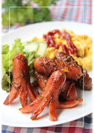 朝食お弁当に☆ウインナーのバジケチャ炒め-レシピのメイン写真