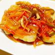 白身魚(もろ)の甘酢餡掛け