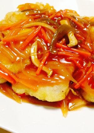 白身魚(もろ)の甘酢餡掛け-レシピのメイン写真