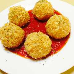 รูปของ 揚げない♫ピザ風味のライスコロッケ
