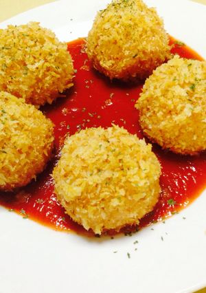 揚げない♫ピザ風味のライスコロッケ-レシピのメイン写真
