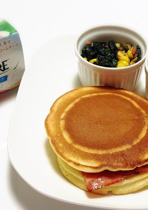 パンケーキのクリームチーズのせ♪-レシピのメイン写真