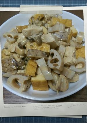 鶏と野菜と厚揚げのオイマヨ炒め-レシピのメイン写真