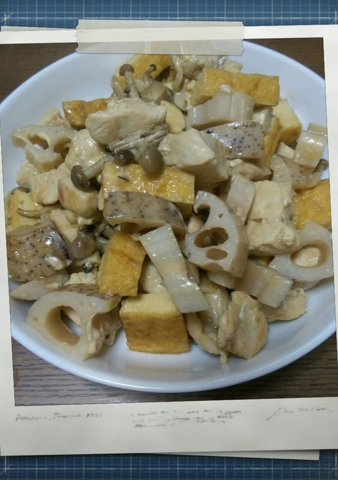 鶏と野菜と厚揚げのオイマヨ炒め-レシピのメイン写真