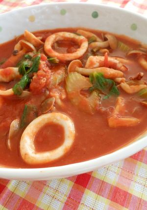 いかとセロリのトマト煮-レシピのメイン写真