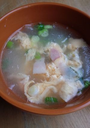 とろ～り♡冬瓜とベーコンの中華風卵スープ-レシピのメイン写真