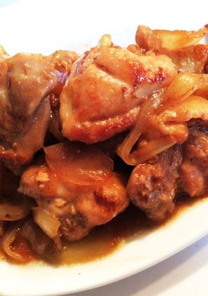 鶏もも肉&玉ねぎのてりてり焼き♡-レシピのメイン写真