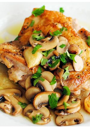 鶏もも肉のソテー、きのこのソース-レシピのメイン写真