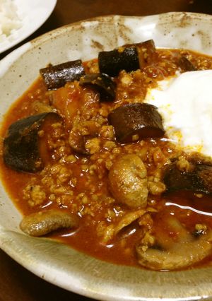 秋なす入り♪トマトキーマカレー-レシピのメイン写真