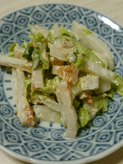 簡単副菜☆白菜と竹輪のごまマヨ醤油☆-レシピのメイン写真
