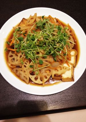 絹あげ蓮根甘酢あんかけ-レシピのメイン写真