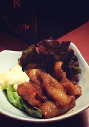 屋台の味♫ 鶏皮の照り焼き-レシピのメイン写真