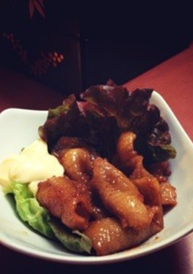屋台の味♫ 鶏皮の照り焼き-レシピのメイン写真