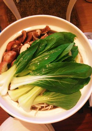 ちんげん菜ときのこのあっさり鍋♪-レシピのメイン写真