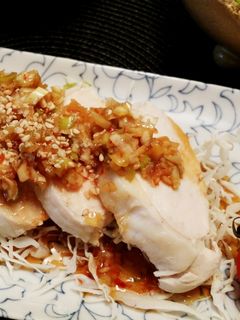 しっとり☆茹で鶏胸肉の香味ソース-レシピのメイン写真