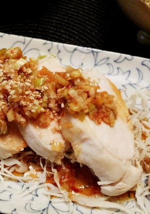 しっとり☆茹で鶏胸肉の香味ソース-レシピのメイン写真