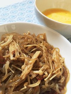 コンニャクとえのきの甘辛煮-レシピのメイン写真