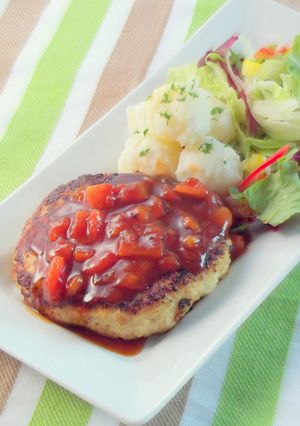 すぐ出来て簡単♡ヘルシー豆腐ハンバーグ-レシピのメイン写真