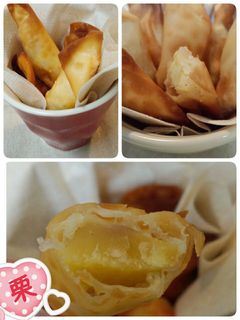 復活!餃子の皮で栗&チーズの包み揚げ-レシピのメイン写真