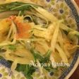 メークインと水菜☆千切りポテトチーズ焼き