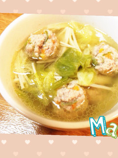 ゴマだれで仕上げる、肉だんごスープ-レシピのメイン写真