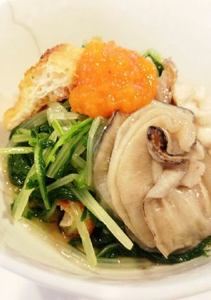 白だし&ぽん酢で☆牡蠣水菜油揚げの和え物-レシピのメイン写真