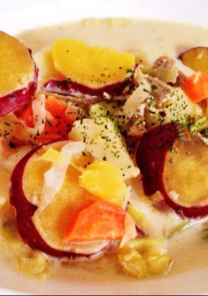 野菜たっぷりさつまいものミルクスープ-レシピのメイン写真