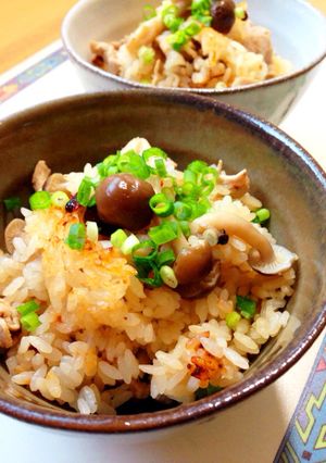 きのこと豚肉の炊き込みご飯-レシピのメイン写真