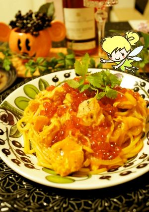 秋の贅沢✿旨幸～サーモンとイクラのパスタ-レシピのメイン写真