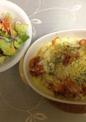 【簡単】焼きチーズナポリタン-レシピのメイン写真