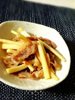 まこもだけと豚バラの甘辛炒め♬-レシピのメイン写真